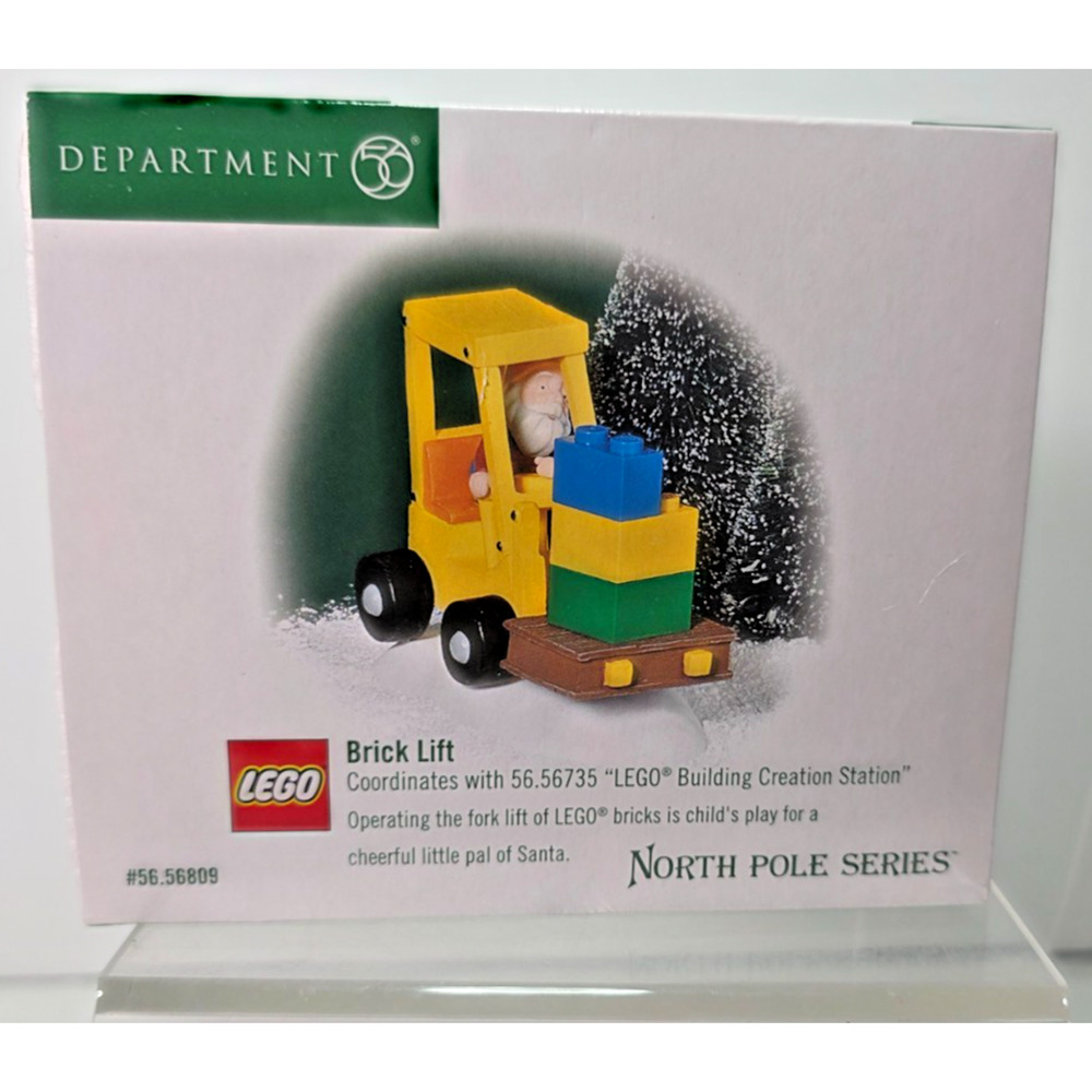 Dept 56 LEGO BRICK LIFT NORTH POLE Village Fork Lift Department RETIRED 56.56809